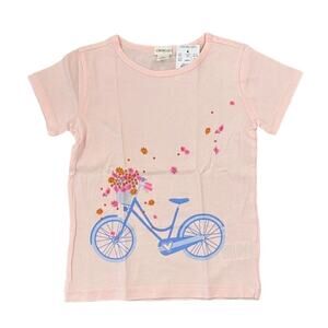 NWT J. Crew Girls' Pink Heart & Bicycle Graphic Cotton Tee